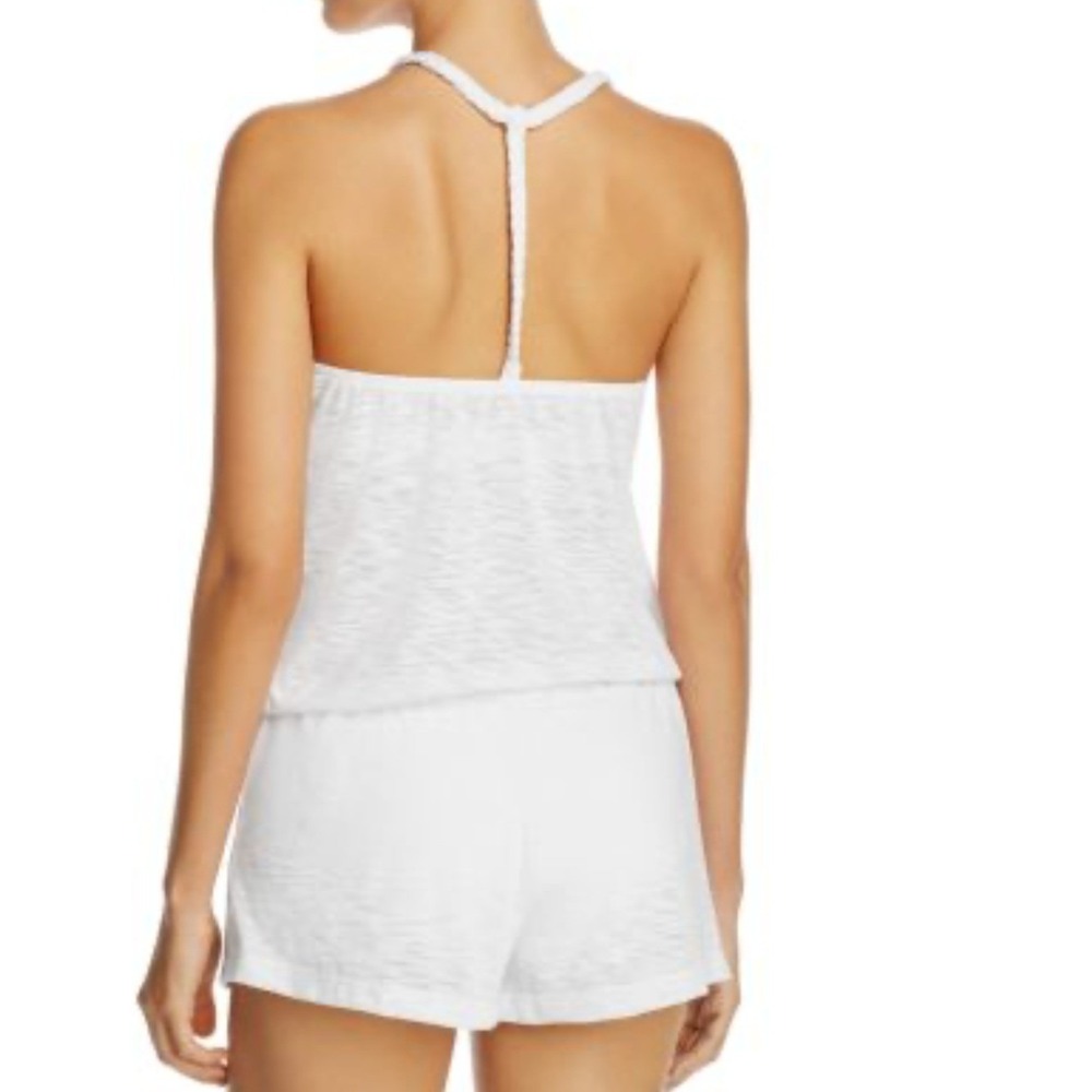 BECCA by Rebecca Virtue Breezy Basic White Romper Swim Cover-Up SZ M - Picture 2 of 13